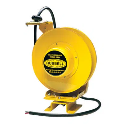 Cord and Cable Reels, Weatherproof Cord Reel, 50', 14/3 SO Cord, Yellow - HBL501431W图像