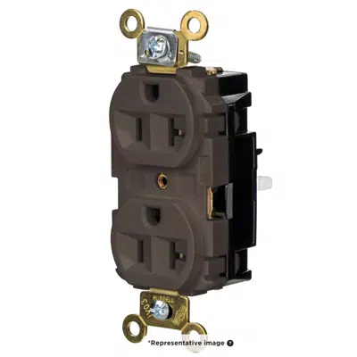 Image for EdgeConnect™ Series, Duplex Receptacle, 20A 125V, 5-20R, Screwless Terminal, Brown