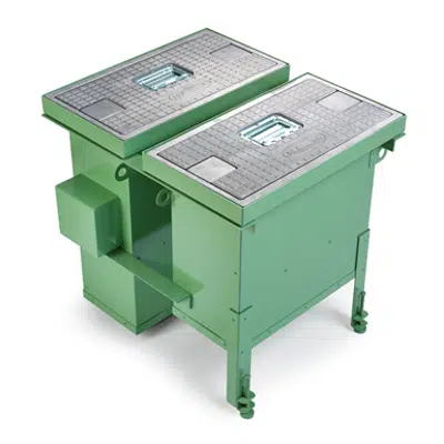 obraz dla Hubbell Steel Convention Center Utility Box with Cover for Power, Data/Communications and Air/Water Box.