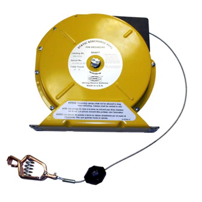 BIM objects - Free download! Cord and Cable Reels, Commercial Cord Reel,  40', 15A 125V with Triple Tap, Yellow - HBLC40123TT