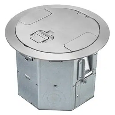 Image for 4 Gang Round Raised Access Floor Box