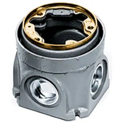 Image for Round Floor Box, Single-Service Metal Concrete, Cast Iron/Brass, 50.8 cu. in.