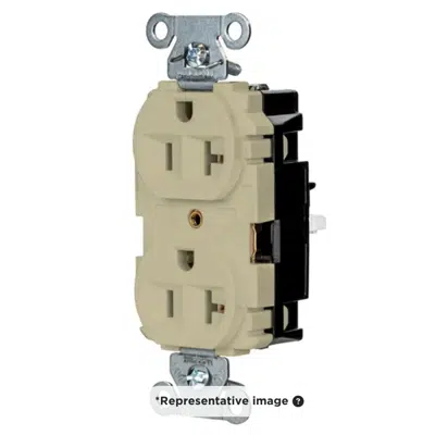 Image for EdgeConnect™ Series, Hubbell-Pro Receptacle, 20A 125V, 5-20R, Screwless Terminal, Ivory