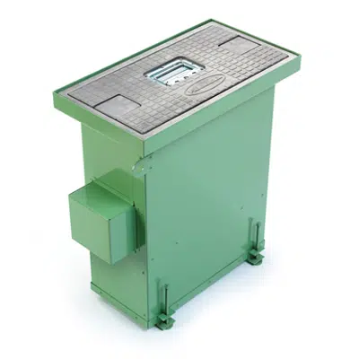 obraz dla Hubbell Steel Convention Center Utility Box with Cover for Power and Data/Communications.