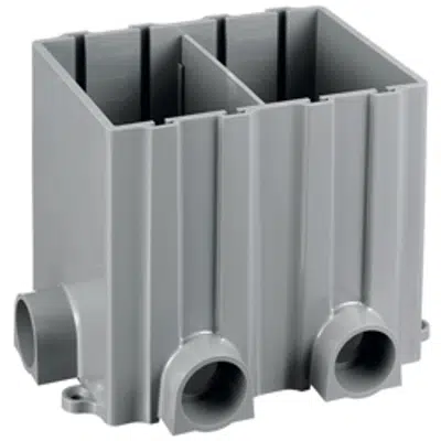 Image for Rectangular Floor Box, Non-Metallic Concrete, 2-Gang (for use with Metal Covers)