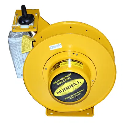 afbeelding voor Cord and Cable Reels, Weatherproof Cord Reel, 50', 12/3 SO Cord, Yellow - HBL501232W