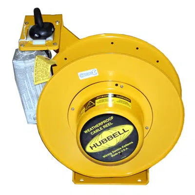 Image for Cord and Cable Reels, Weatherproof Cord Reel, 50', 12/3 SO Cord, Yellow - HBL501232W