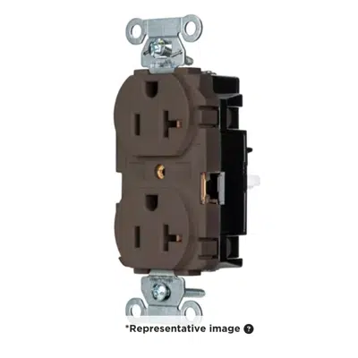 Image for EdgeConnect™ Series, Hubbell-Pro Receptacle, 20A 125V, 5-20R, Screwless Terminal, Brown