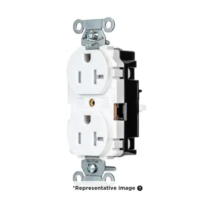 Image for EdgeConnect™ Series, Hubbell-Pro Receptacle, Tamper Resistant, 20A 125V, 5-20R, Screwless Terminal, White