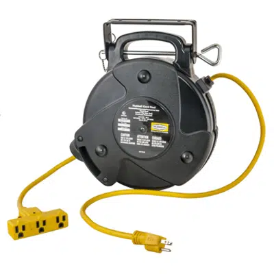 BIM objects - Free download! Cord and Cable Reels, Industrial Cord Reel,  With HBL5269C, 45' 12/3, Yellow - HBL45123C