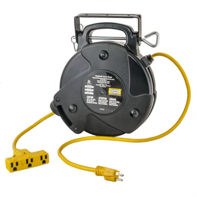 LumaPro 40 ft. Extension Cord Reel; 125 VAC; Yellow Reel Color