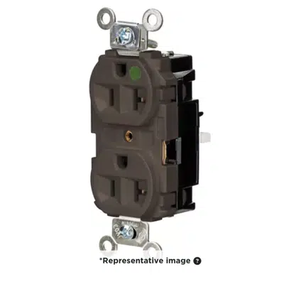 Image for EdgeConnect™ Series, Duplex Receptacle, 20A 125V, 5-20R, Screwless Terminal, Brown