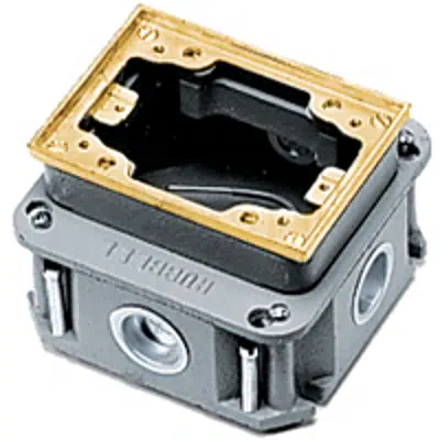 obraz dla Rectangular Floor Box, Concrete, 1-Gang Deep, Brass/Cast Iron