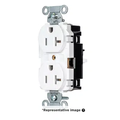 Image for EdgeConnect™ Series, Duplex Receptacle, 20A 125V, 5-20R, Screwless Terminal, White