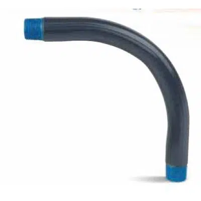 kép a termékről - 1" to 6" Trade Sizes Steel Elbows, 12" to 60" Radii, 30 deg to 90 deg, Coated in Blue, Gray or White PVC