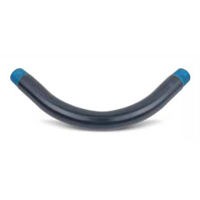 imazhi i 3.5" to 6" Trade Sizes Steel Radius Elbow, 30 deg, 45 deg, 60 deg or 90 deg, Coated in Blue PVC