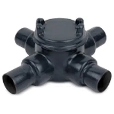 Dark Gray or Light Blue PVC Coated GUAX Conduit Outlet Box, 1/2, 3/4, 1, 1-1/4, 1-1/2, 2, Ductile Iron ,Zinc Plated