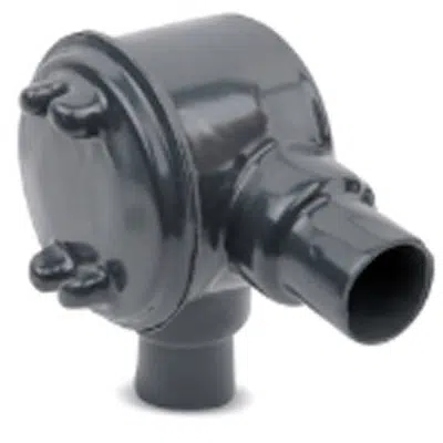 Image for Dark Gray or Light Blue PVC Coated GUAL Conduit Outlet Box, 1/2", 3/4", 1", 1-1/4", 1-1/2", 2", Ductile Iron, Zinc Plated