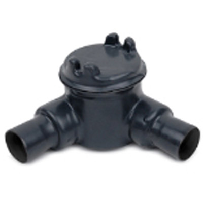 Image for Dark Gray or Light Blue PVC Coated GUAN Conduit Outlet Box, 1/2", 3/4", 1", 1-1/4", 2", Ductile Iron, Zinc Plated
