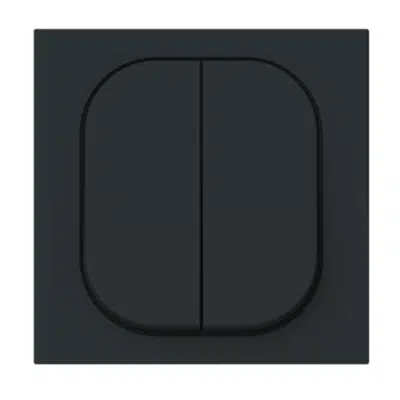 Imagem para Switch 2gang 1way Alter-Vega-Negro-Mate}