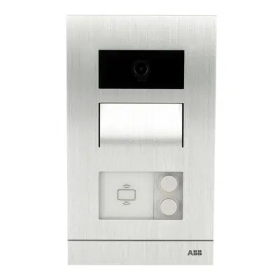 Immagine per Mini video outdoor station (105mm width, FM), 2 pushbuttons, with ID card reader, with flush-mounted box