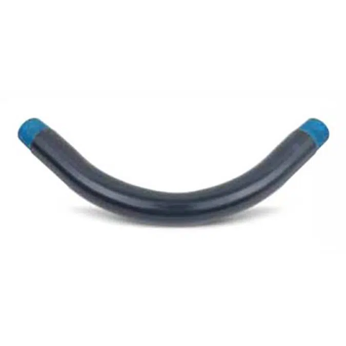 3.5" to 6" Trade Sizes Aluminum 45 deg Radius Elbows, Coated in Blue PVC