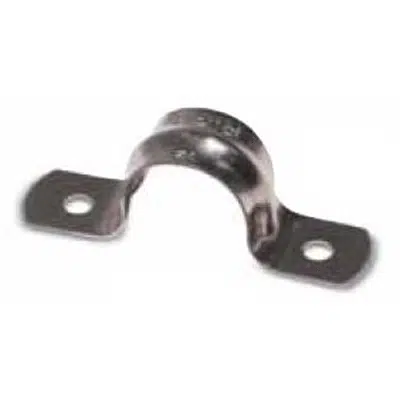2-Hole Pipe Straps for 0.5 to 3.5 Trade Sizes Conduits, Stainless Steel