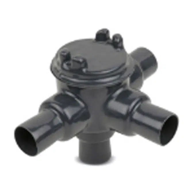 Dark Gray PVC Coated GUAW Conduit Outlet Box, 1/2", 3/4", Ductile Iron, Zinc Plated