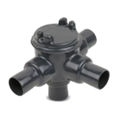 Image for Dark Gray PVC Coated GUAW Conduit Outlet Box, 1/2", 3/4", Ductile Iron, Zinc Plated