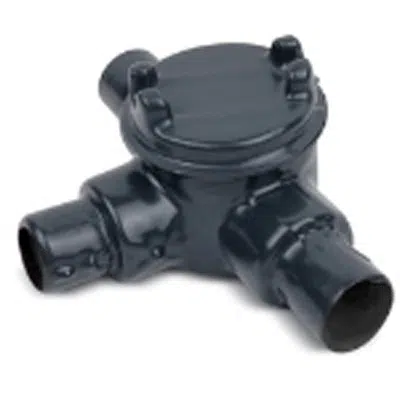 Dark Gray, Light Blue or White PVC Coated GUAT Conduit Outlet Box, 1/2, 3/4, 1, 1-1/4, 1-1/2, 2, Ductile Iron, Zinc Plated