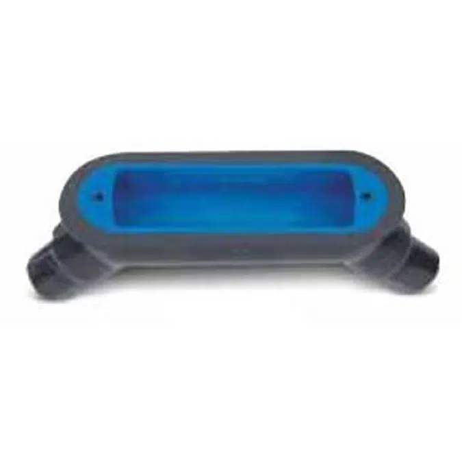 1" to 4" Trade Sizes Double-Coat Mogul Fitting Elbows with Cover, Coated in Blue, Gray or White PVC