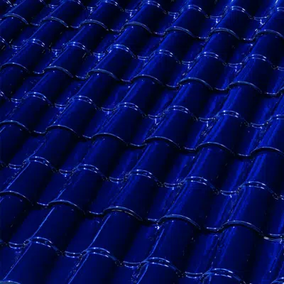 Image for TB-4 Glazed Cobalt Blue Roof Tile