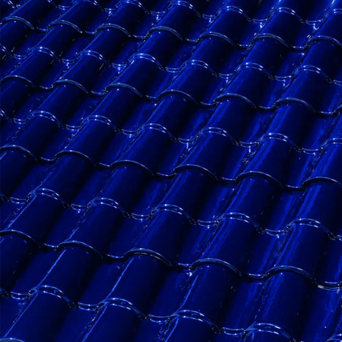 TB-4 Glazed Cobalt Blue Roof Tile