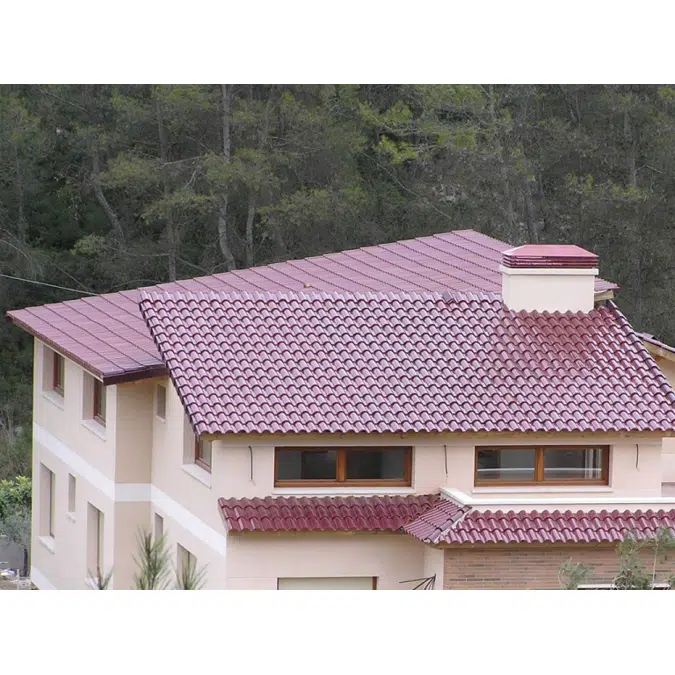 TB-12 Glazed Carmin Roof Tile