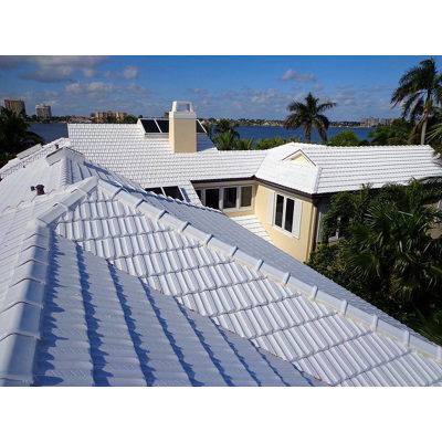 Image for Alicantina-12 Glazed White Roof Tile