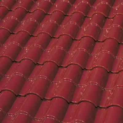 imagem para TB-4 Glazed Carmin Roof Tile