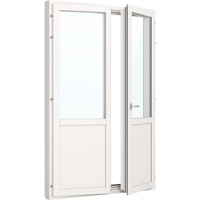 SoundGuard Balcony inward opening double door w/sec. sash Paneled