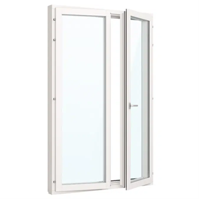 SoundGuard Balcony inward opening double door w/sec. sash