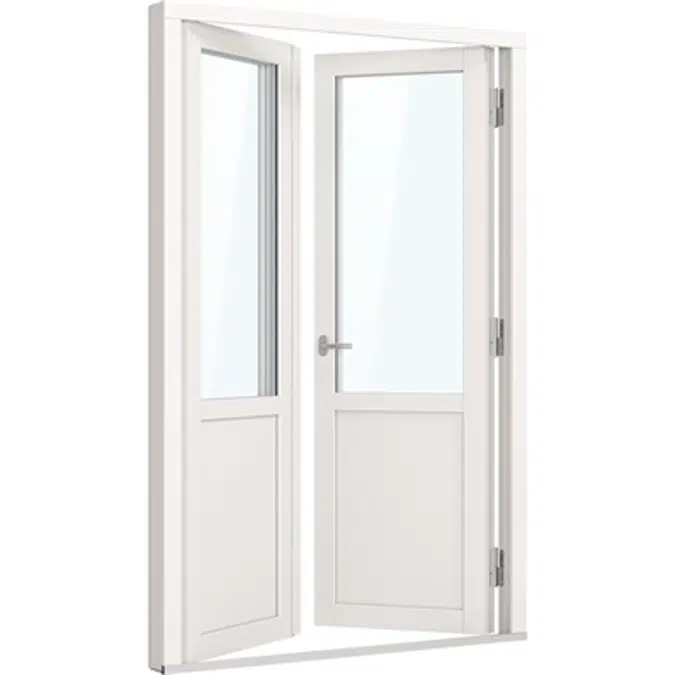 SoundGuard outward opening double door w/ sec.sash Paneled