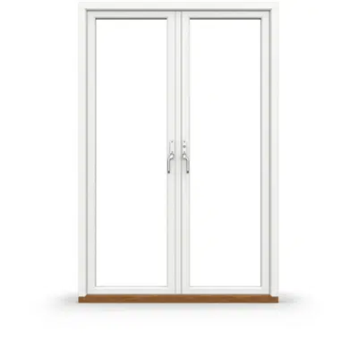 Imagem para Tanum Outward opening Double Balcony door with Aluminium Cladding}