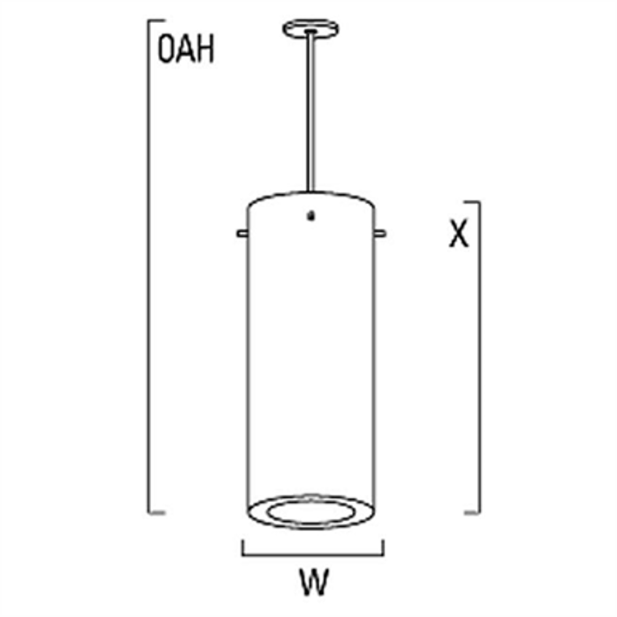 BIM objects Free download! Indoor Pendant Light Fixture, Cylinder