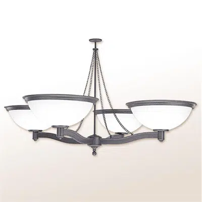 billede til Indoor Chandelier Light Fixture, Fairfax, CC937, 82" Diameter, 48" Overall Height, 23" x 8" Nominal Bowl Size