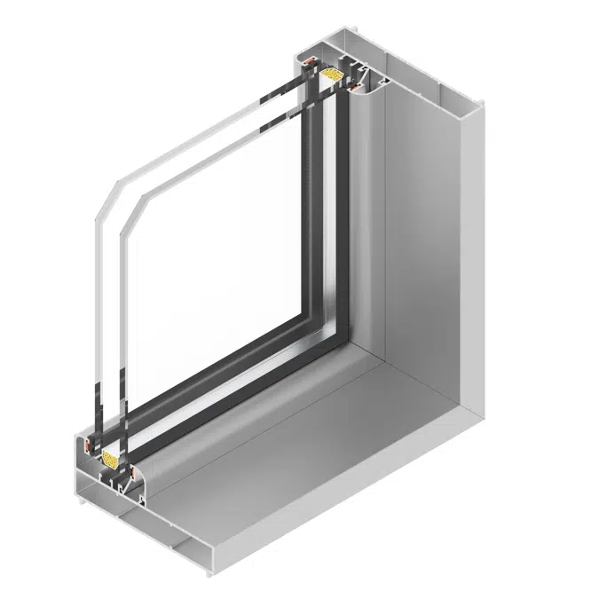 Serie 150 - Ventana fija con intermedio vertical