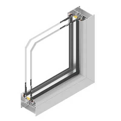 画像 Serie 45 - Ventana fija con intermedio vertical y horizontal