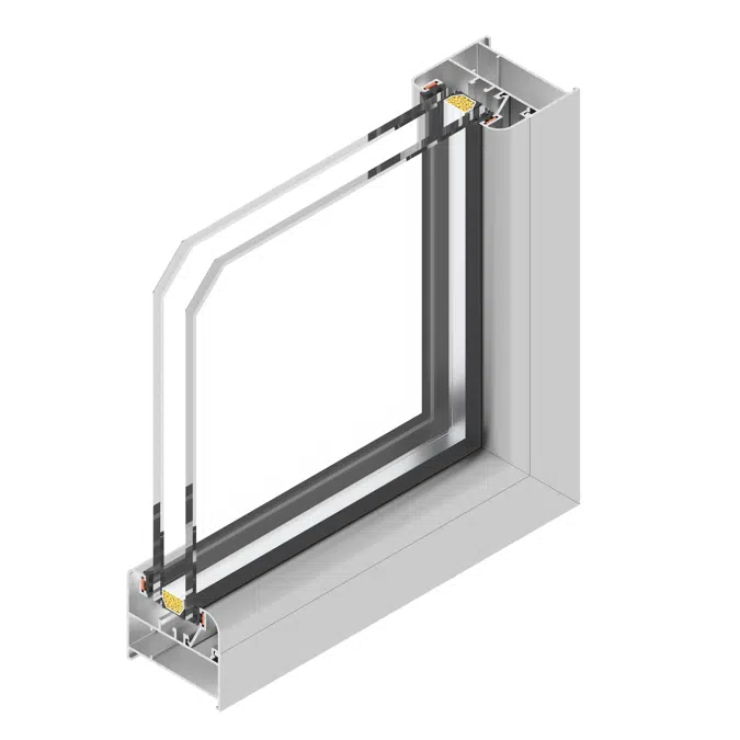 CUPRUM  Fixed window series 45 with vertical and horizontal spacer