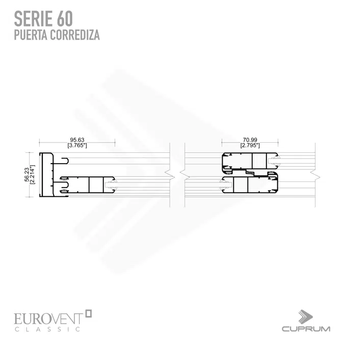 Serie 60 - Puerta corrediza XO