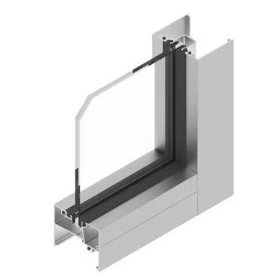 Image for CUPRUM Fixed window series 50 with vertical spacer