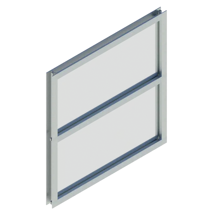 Serie 50 - Ventana fija con intermedio horizontal