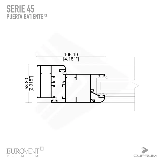 Serie 45 - Puerta Batiente CE