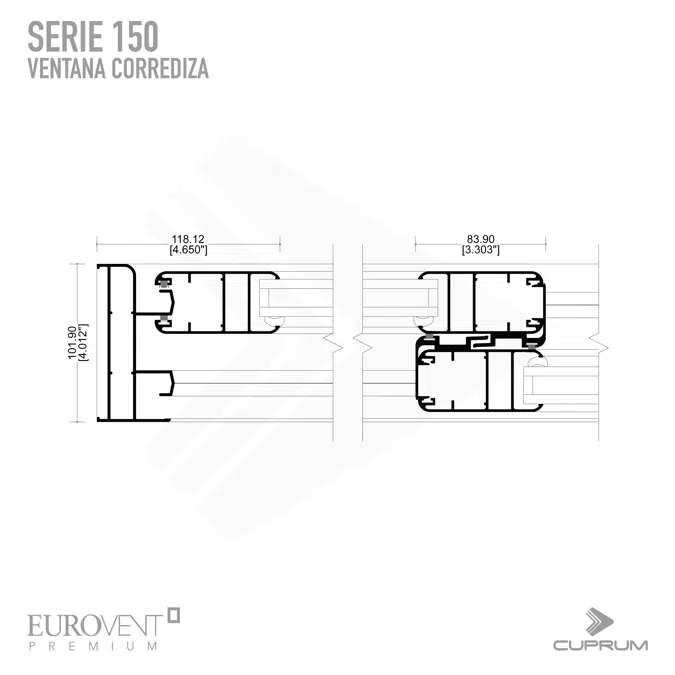 Serie 150 - Puerta corrediza XO